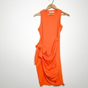 Orange Sleeveless, Jersey Dress| Orange Sleeveless Summer Dress